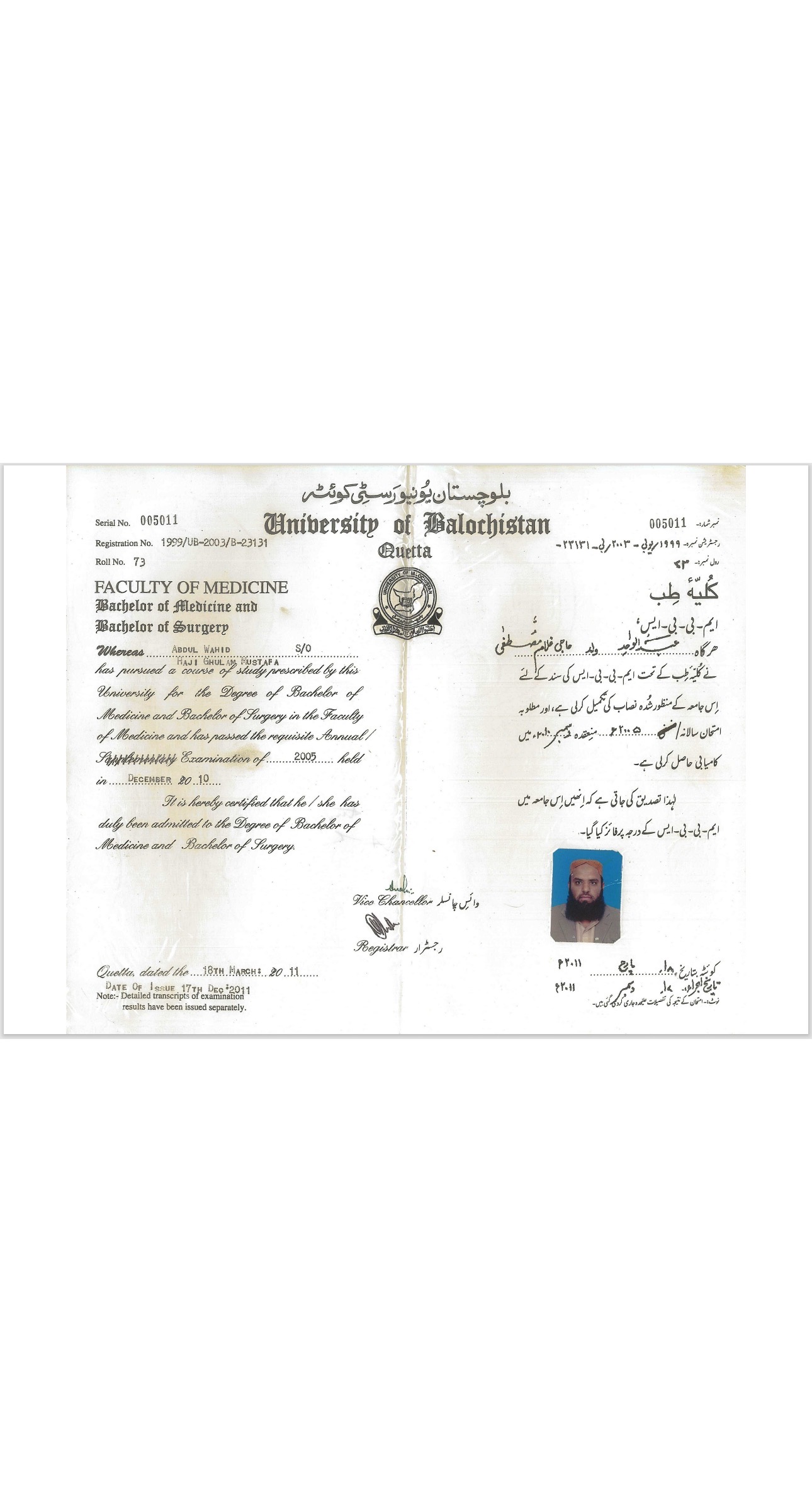 Academic Qualification